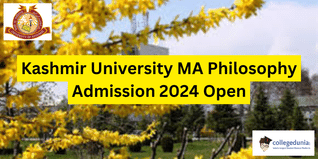 Kashmir University MA Philosophy Admission 2024 Open: Check Details Here
